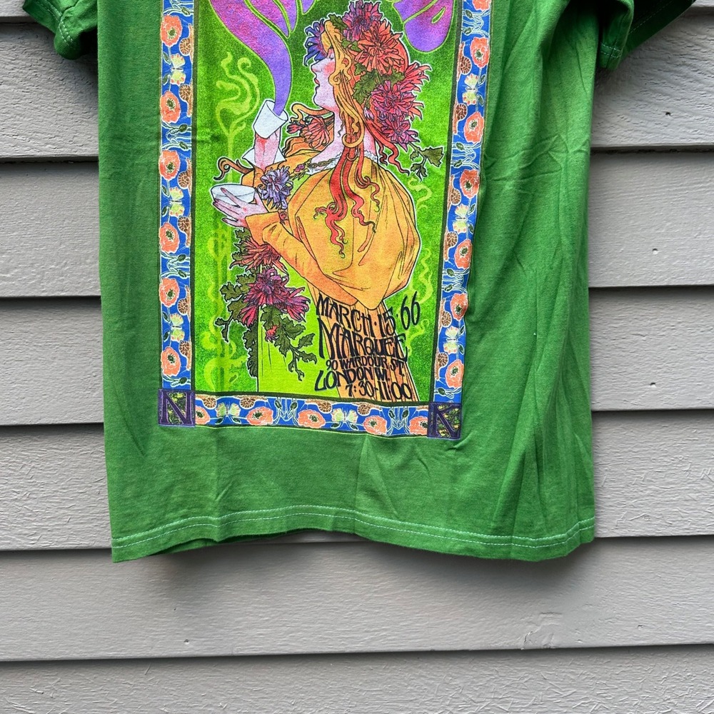 Pink Floyd Green Graphic T-Shirt March 15 1966 Marquee London Concert Small - Picture 2 of 7